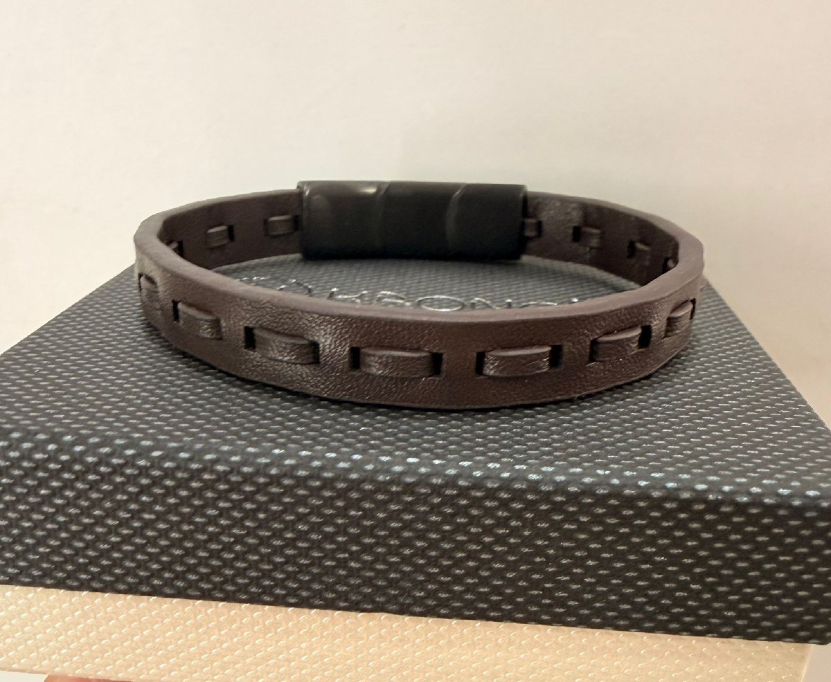 Pulsera piel marrón