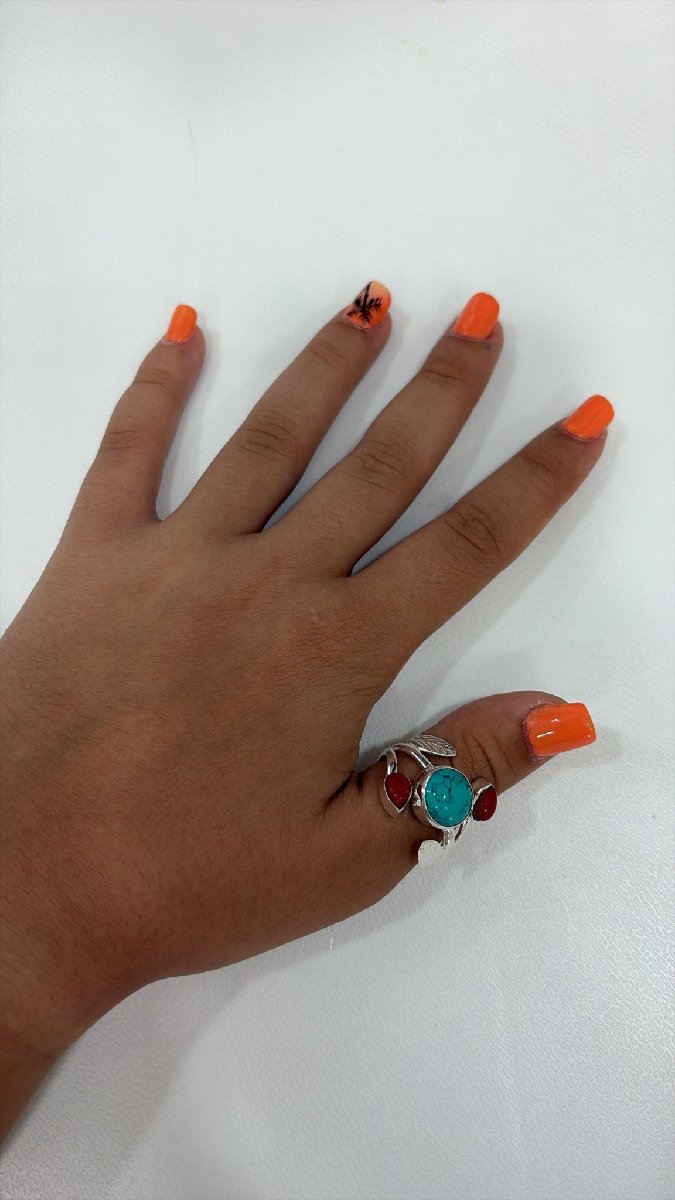 Anillo turquesa / coral