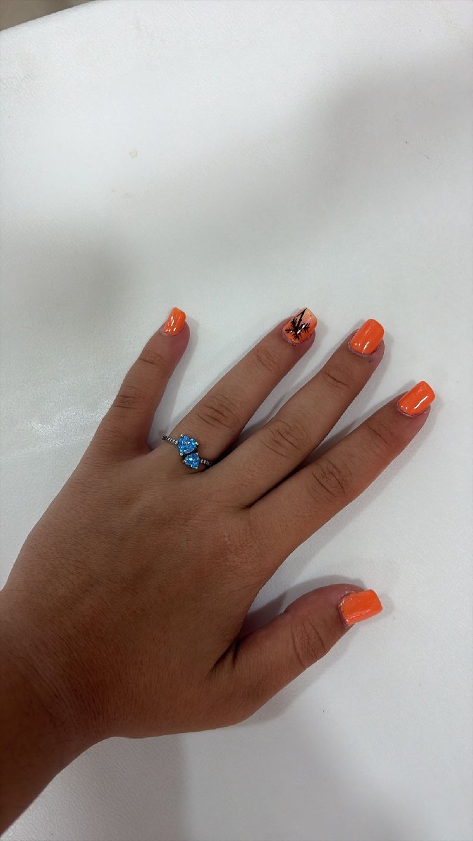 Anillo corazón azul