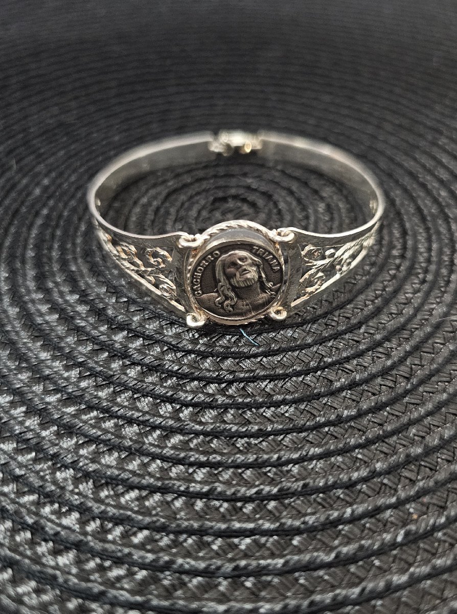 Pulsera del Cachorro en plata de ley y nácar