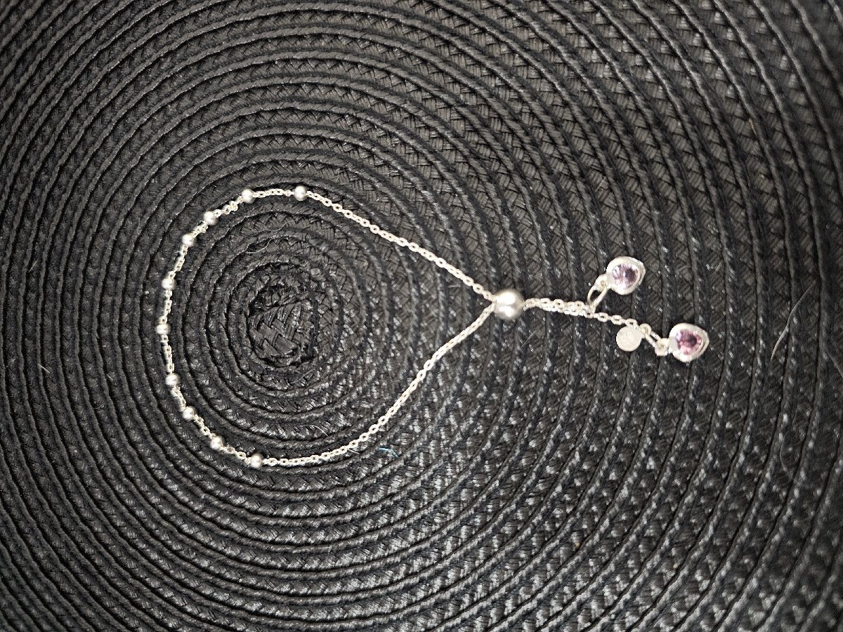 Pulsera rosario cirnonita en plata de ley